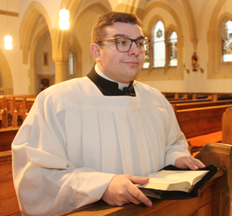 Steven Wucherpfennig in der Pleysteiner Stadtpfarrkirche St. Sigismund