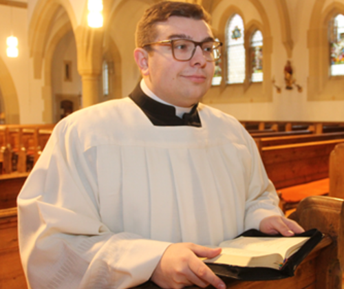 Steven Wucherpfennig in der Pleysteiner Stadtpfarrkirche St. Sigismund